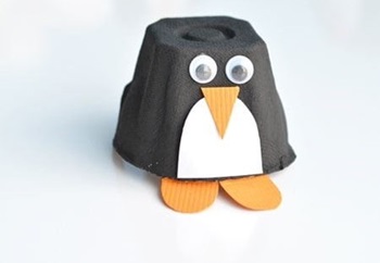 Egg Carton Penguin