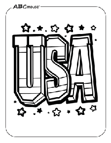 July4 USA Coloring
