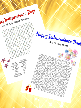 July4 Word Find Maze